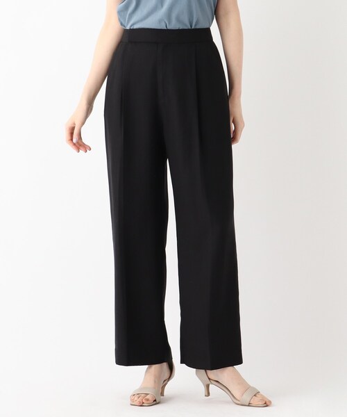 OPAQUE.CLIP（オペークドットクリップ）の「◆【DELEGANT/デレガント】ドレープツイル ワイドストレートパンツ（その他パンツ・レディース・ブラック/ライトグリーン/ブラウン系その他・36/38/40/42）」の6枚目の写真