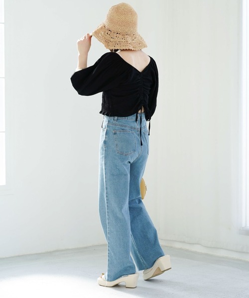 archives（アルシーヴ）の「フロントギャザーブラウス（シャツ/ブラウス・レディース・ブラック/オフホワイト/ピンク・MEDIUM）」の11枚目の写真