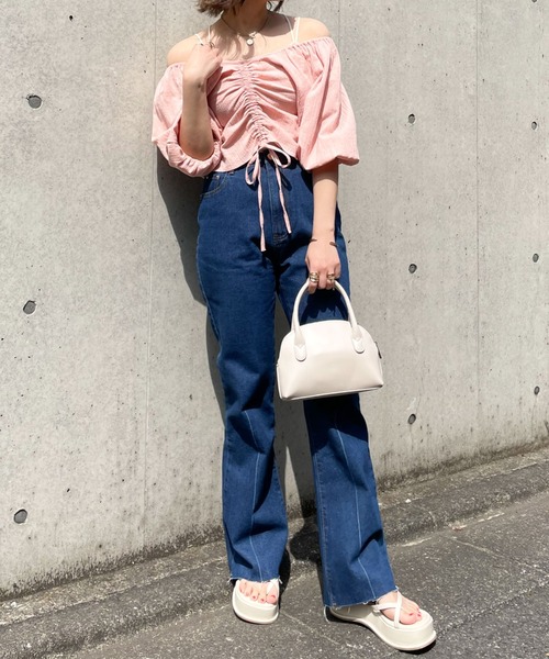 archives（アルシーヴ）の「フロントギャザーブラウス（シャツ/ブラウス・レディース・ブラック/オフホワイト/ピンク・MEDIUM）」の18枚目の写真