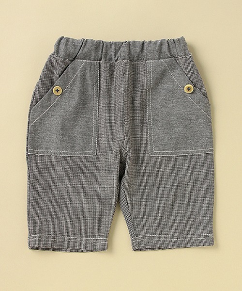 Love&Peace&Money(ラブアンドピースアンドマネー)の「ミニハニカム6分丈BOY’Sパンツ(その他パンツ・キッズ・ブルー/チャコール・80cm/90cm/100cm/110cm/120cm/130cm)」の2枚目の写真