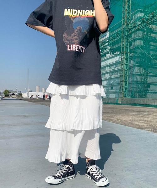 Birthday room(バースデイルーム)の「ティアードフリルスカート(スカート・レディース・ホワイト/ブラック・FREE)」の13枚目の写真