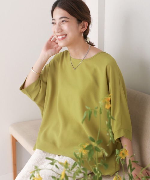 Bou Jeloud（ブージュルード）の「ドルマンリラックスチュニック（その他トップス・レディース・ブラック/オフホワイト/オレンジ/ミント/グレー系その他/パープル/イエロー/ブルー/ダークグリーン・FREE）」の8枚目の写真