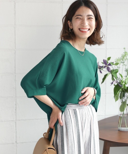 Bou Jeloud（ブージュルード）の「ドルマンリラックスチュニック（その他トップス・レディース・ブラック/オフホワイト/オレンジ/ミント/グレー系その他/パープル/イエロー/ブルー/ダークグリーン・FREE）」の5枚目の写真