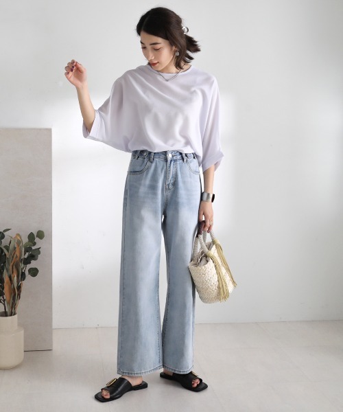 Bou Jeloud（ブージュルード）の「ドルマンリラックスチュニック（その他トップス・レディース・ブラック/オフホワイト/オレンジ/ミント/グレー系その他/パープル/イエロー/ブルー/ダークグリーン・FREE）」の15枚目の写真