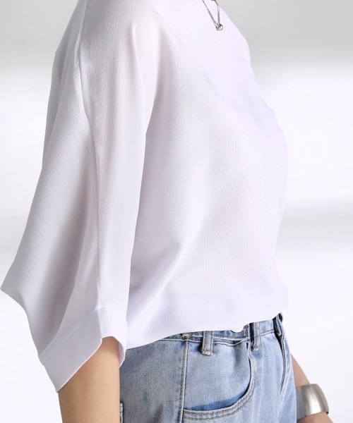 Bou Jeloud（ブージュルード）の「ドルマンリラックスチュニック（その他トップス・レディース・ブラック/オフホワイト/オレンジ/ミント/グレー系その他/パープル/イエロー/ブルー/ダークグリーン・FREE）」の18枚目の写真