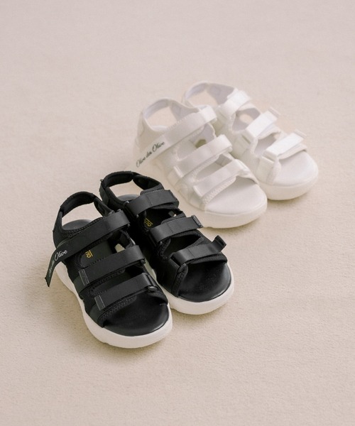 OLIVE des OLIVE（オリーブデオリーブ）の「スポーツサンダル（サンダル・レディース・ホワイト/ブラック・SMALL/MEDIUM/LARGE）」の5枚目の写真
