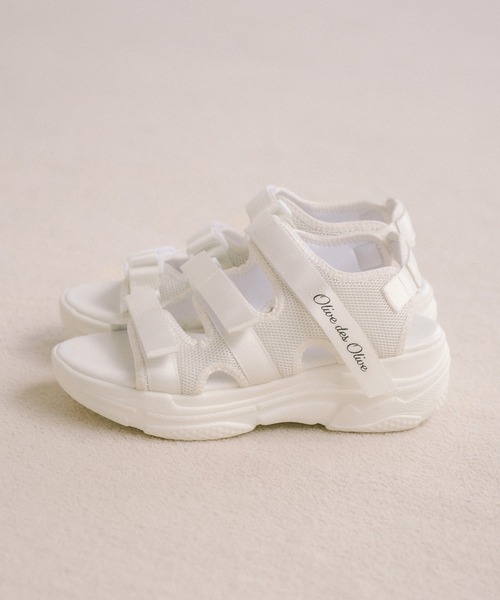 OLIVE des OLIVE（オリーブデオリーブ）の「スポーツサンダル（サンダル・レディース・ホワイト/ブラック・SMALL/MEDIUM/LARGE）」の7枚目の写真