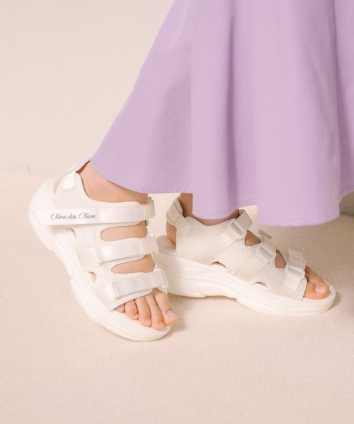 OLIVE des OLIVE（オリーブデオリーブ）の「スポーツサンダル（サンダル・レディース・ホワイト/ブラック・SMALL/MEDIUM/LARGE）」の15枚目の写真