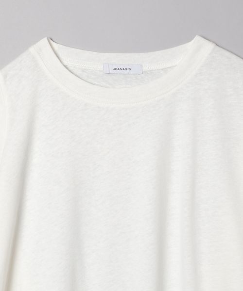 JEANASIS（ジーナシス）の「アシメショルダースリットTEE/285060（Tシャツ/カットソー・レディース・オフホワイト/ブラック/ピンク・FREE）」の5枚目の写真