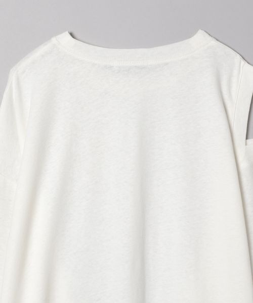 JEANASIS（ジーナシス）の「アシメショルダースリットTEE/285060（Tシャツ/カットソー・レディース・オフホワイト/ブラック/ピンク・FREE）」の8枚目の写真