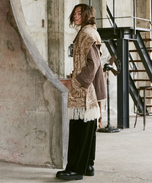 CASPER JOHN（キャスパージョン）の「Paisley cape/ペイズリーケープ（その他トップス・メンズ・ベージュ/ブラック・FREE）」の16枚目の写真