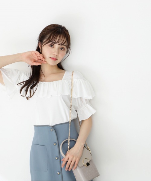 PROPORTION BODY DRESSING（プロポーションボディドレッシング）の「フリルカットプルオーバー / 1212260501（Tシャツ/カットソー・レディース・ブラック/グレー/ホワイト・FREE）」の2枚目の写真