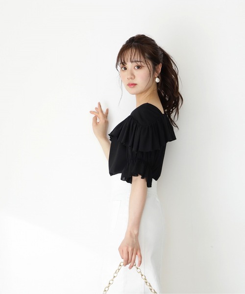 PROPORTION BODY DRESSING（プロポーションボディドレッシング）の「フリルカットプルオーバー / 1212260501（Tシャツ/カットソー・レディース・ブラック/グレー/ホワイト・FREE）」の4枚目の写真