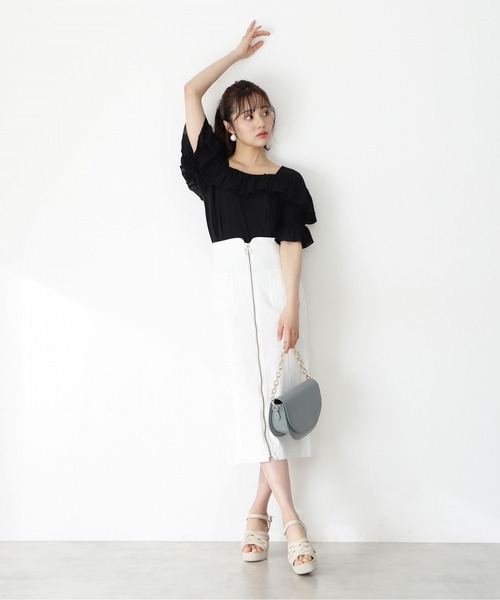 PROPORTION BODY DRESSING（プロポーションボディドレッシング）の「フリルカットプルオーバー / 1212260501（Tシャツ/カットソー・レディース・ブラック/グレー/ホワイト・FREE）」の12枚目の写真