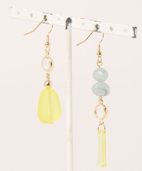 Three Four Time（ｽﾘｰﾌｫｰﾀｲﾑ）の「カラーマルチアシメピアス（ピアス（両耳用）・レディース・イエロー/ブルー/ピンク・FREE）」の4枚目の写真