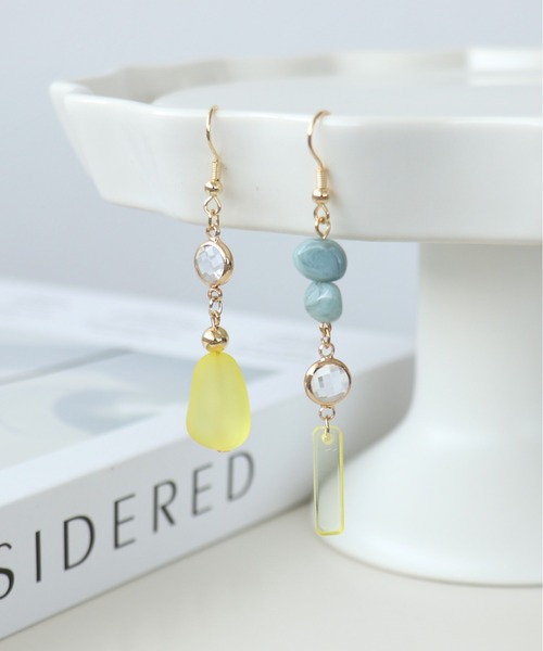 Three Four Time（ｽﾘｰﾌｫｰﾀｲﾑ）の「カラーマルチアシメピアス（ピアス（両耳用）・レディース・イエロー/ブルー/ピンク・FREE）」の14枚目の写真