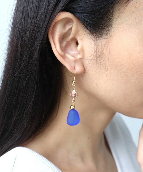 Three Four Time（ｽﾘｰﾌｫｰﾀｲﾑ）の「カラーマルチアシメピアス（ピアス（両耳用）・レディース・イエロー/ブルー/ピンク・FREE）」の6枚目の写真