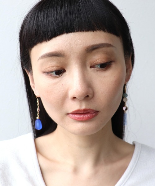 Three Four Time（ｽﾘｰﾌｫｰﾀｲﾑ）の「カラーマルチアシメピアス（ピアス（両耳用）・レディース・イエロー/ブルー/ピンク・FREE）」の8枚目の写真