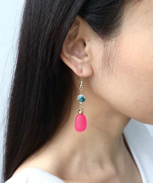 Three Four Time（ｽﾘｰﾌｫｰﾀｲﾑ）の「カラーマルチアシメピアス（ピアス（両耳用）・レディース・イエロー/ブルー/ピンク・FREE）」の11枚目の写真