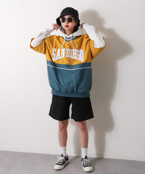 ZIP FIVE（ジップファイブ）の「【loot box】 半袖Vネック切替ナイロンプルオーバー（その他トップス・レディース・ブルーグリーン/イエロー系/パープル系/ブルー系・MEDIUM/LARGE）」の22枚目の写真