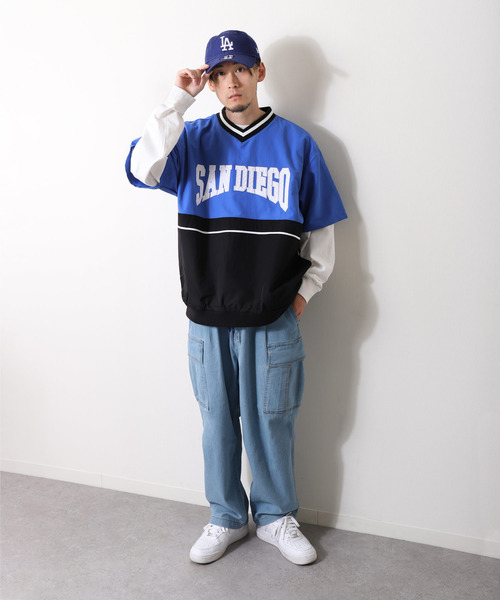 ZIP FIVE（ジップファイブ）の「【loot box】 半袖Vネック切替ナイロンプルオーバー（その他トップス・レディース・ブルーグリーン/イエロー系/パープル系/ブルー系・MEDIUM/LARGE）」の15枚目の写真