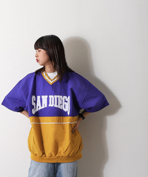 ZIP FIVE（ジップファイブ）の「【loot box】 半袖Vネック切替ナイロンプルオーバー（その他トップス・レディース・ブルーグリーン/イエロー系/パープル系/ブルー系・MEDIUM/LARGE）」の19枚目の写真