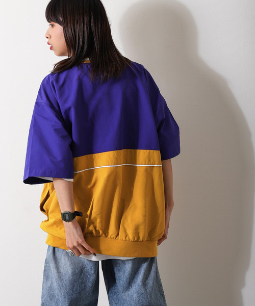 ZIP FIVE（ジップファイブ）の「【loot box】 半袖Vネック切替ナイロンプルオーバー（その他トップス・レディース・ブルーグリーン/イエロー系/パープル系/ブルー系・MEDIUM/LARGE）」の20枚目の写真