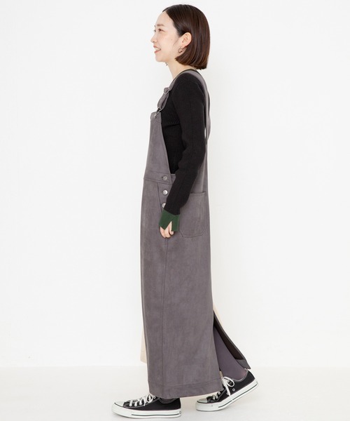 バイカラーリブニット