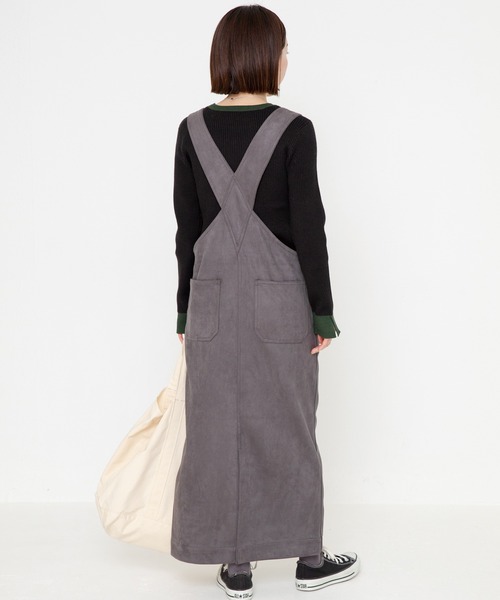 バイカラーリブニット