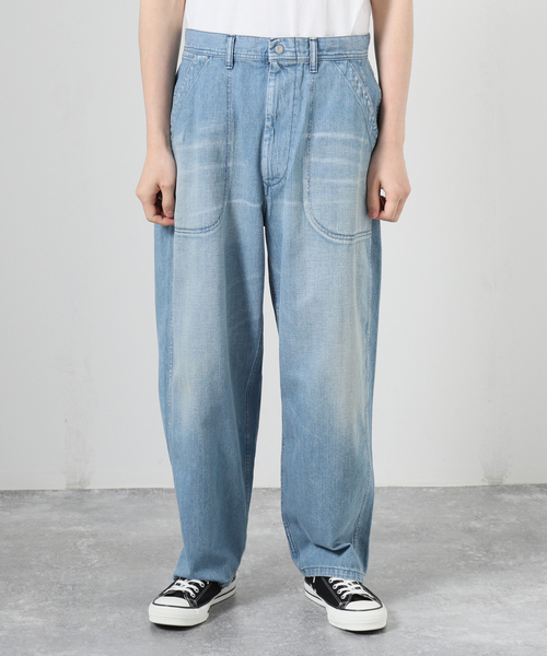 JOURNAL STANDARD J.S HOMESTEAD（ジャーナルスタンダードホームステッド）の「【J.S Homestead】サルヴェージ ネップ デニム ベイカー パンツ2（デニムパンツ・メンズ・ライトブルー・LARGE/MEDIUM）」の3枚目の写真
