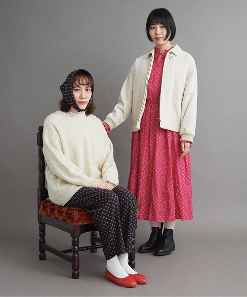 Dot&Stripes CHILD WOMAN(ドットアンドストライプス チャイルドウーマン)の「Cu/Coツイル花柄 ミニスカーフ(バンダナ/スカーフ・レディース・ピンク/ブラック・FREE)」の15枚目の写真