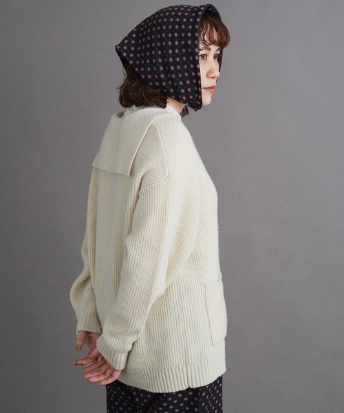 Dot&Stripes CHILD WOMAN(ドットアンドストライプス チャイルドウーマン)の「Cu/Coツイル花柄 ミニスカーフ(バンダナ/スカーフ・レディース・ピンク/ブラック・FREE)」の13枚目の写真