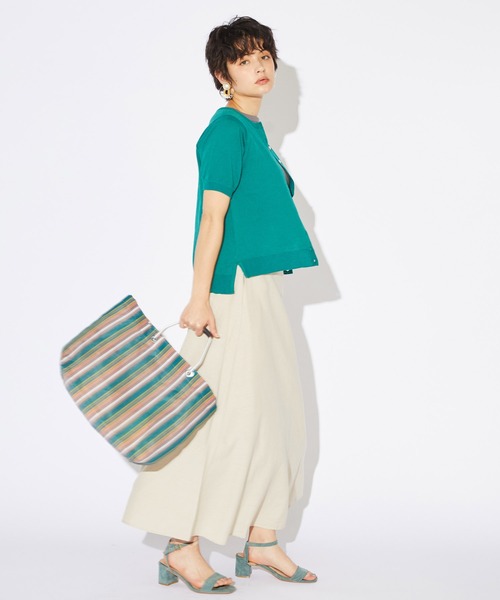 JETSET SOLO PLUS (ジェットセットソロプラス)の「パフスリーブ 半袖カーディガン(カーディガン/ボレロ・レディース・ブラック/グリーン/ベージュ系/ブルー系・FREE)」の16枚目の写真