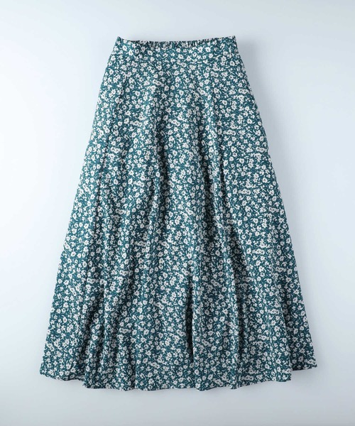 HONEYSUCKLE ROSE（ハニーサックルローズ）の「【HONEYSUCKLE ROSE】小花柄スカート（スカート・レディース・グリーン/ダークグレー・M/L）」の3枚目の写真