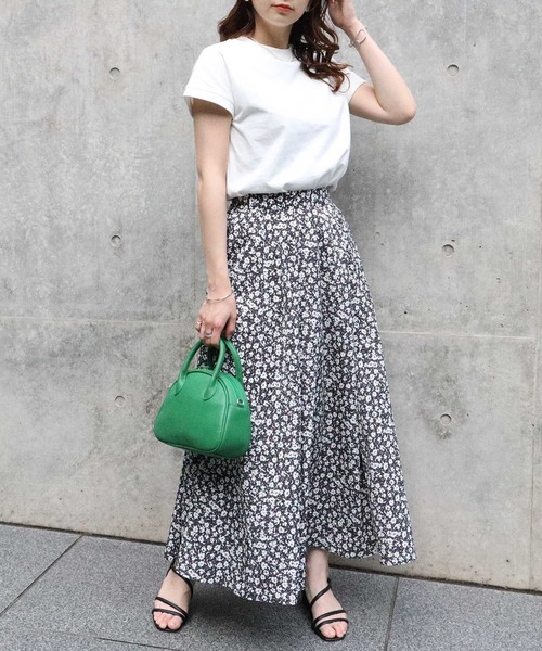 HONEYSUCKLE ROSE（ハニーサックルローズ）の「【HONEYSUCKLE ROSE】小花柄スカート（スカート・レディース・グリーン/ダークグレー・M/L）」の12枚目の写真