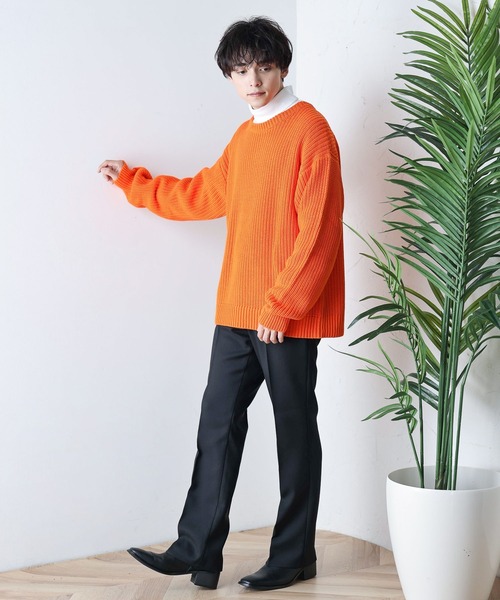 WEGO（ウィゴー）の「WEGO/【セットアップ対応商品】イージーケア フレアスラックス（スラックス・メンズ・ブラック/ベージュ/アイボリー/ブラウン/ブルー・MEDIUM/LARGE）」の22枚目の写真