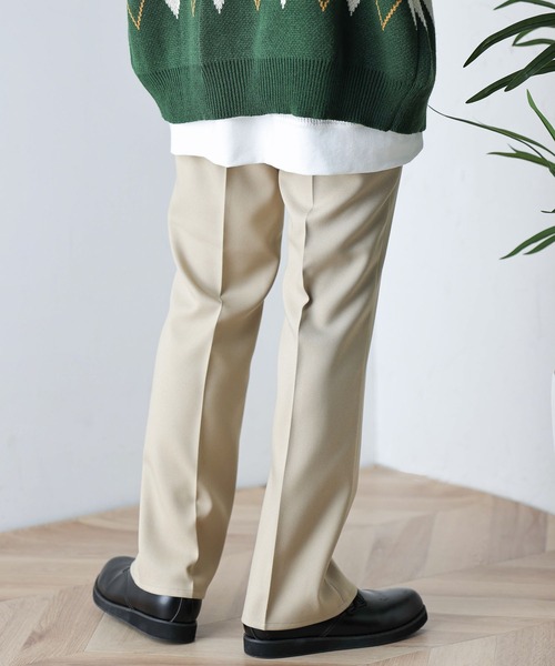 WEGO（ウィゴー）の「WEGO/【セットアップ対応商品】イージーケア フレアスラックス（スラックス・メンズ・ブラック/ベージュ/アイボリー/ブラウン/ブルー・MEDIUM/LARGE）」の8枚目の写真