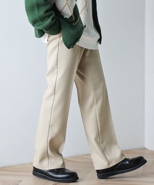 WEGO（ウィゴー）の「WEGO/【セットアップ対応商品】イージーケア フレアスラックス（スラックス・メンズ・ブラック/ベージュ/アイボリー/ブラウン/ブルー・MEDIUM/LARGE）」の9枚目の写真