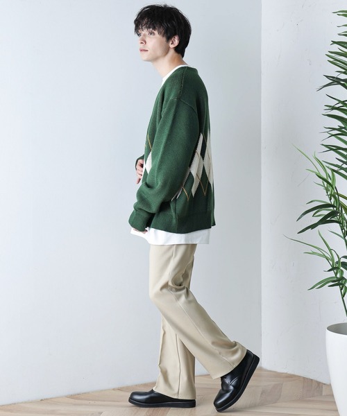 WEGO（ウィゴー）の「WEGO/【セットアップ対応商品】イージーケア フレアスラックス（スラックス・メンズ・ブラック/ベージュ/アイボリー/ブラウン/ブルー・MEDIUM/LARGE）」の12枚目の写真