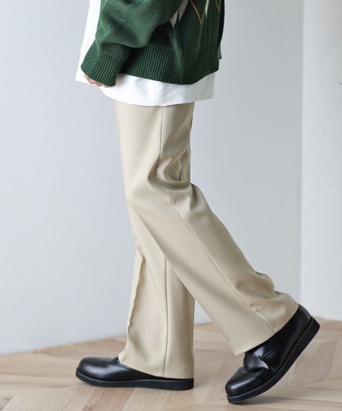 WEGO（ウィゴー）の「WEGO/【セットアップ対応商品】イージーケア フレアスラックス（スラックス・メンズ・ブラック/ベージュ/アイボリー/ブラウン/ブルー・MEDIUM/LARGE）」の7枚目の写真