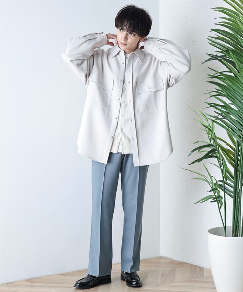 WEGO（ウィゴー）の「WEGO/【セットアップ対応商品】イージーケア フレアスラックス（スラックス・メンズ・ブラック/ベージュ/アイボリー/ブラウン/ブルー・MEDIUM/LARGE）」の17枚目の写真