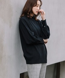 Munich | カシミヤコットンリブ＆ジャージモックネックプルオーバー(ニット/セーター)