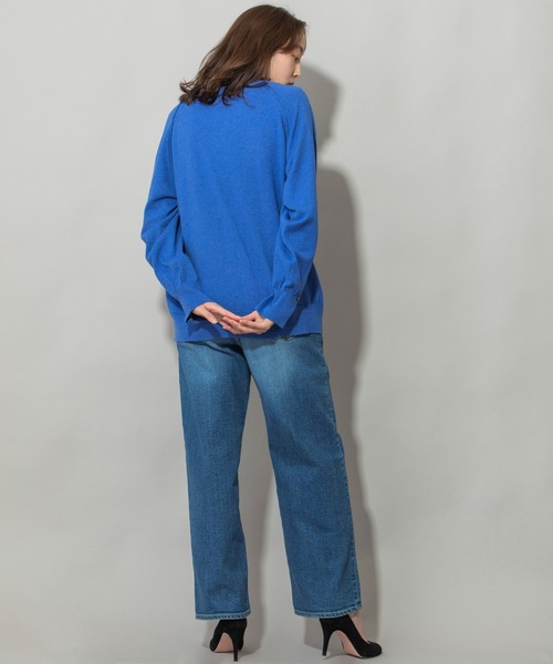 Munich（ミューニック）の「カシミヤコットンリブ＆ジャージモックネックプルオーバー（ニット/セーター・レディース・イエロー/ブラック/ベージュ/ブルー・FREE）」の18枚目の写真