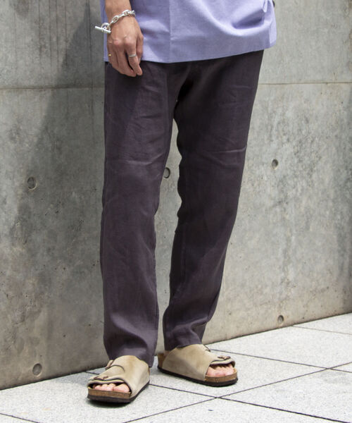 GLOSTER（グロスター）の「【GLOSTER/グロスター】リネンイージーパンツ（その他パンツ・メンズ・チャコールグレー/ダークグリーン/ベージュ/ネイビー・M/L/XL）」の5枚目の写真