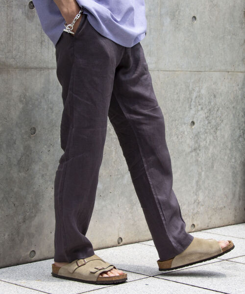 GLOSTER（グロスター）の「【GLOSTER/グロスター】リネンイージーパンツ（その他パンツ・メンズ・チャコールグレー/ダークグリーン/ベージュ/ネイビー・M/L/XL）」の7枚目の写真