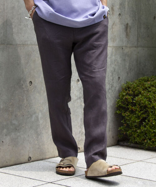 GLOSTER（グロスター）の「【GLOSTER/グロスター】リネンイージーパンツ（その他パンツ・メンズ・チャコールグレー/ダークグリーン/ベージュ/ネイビー・M/L/XL）」の8枚目の写真