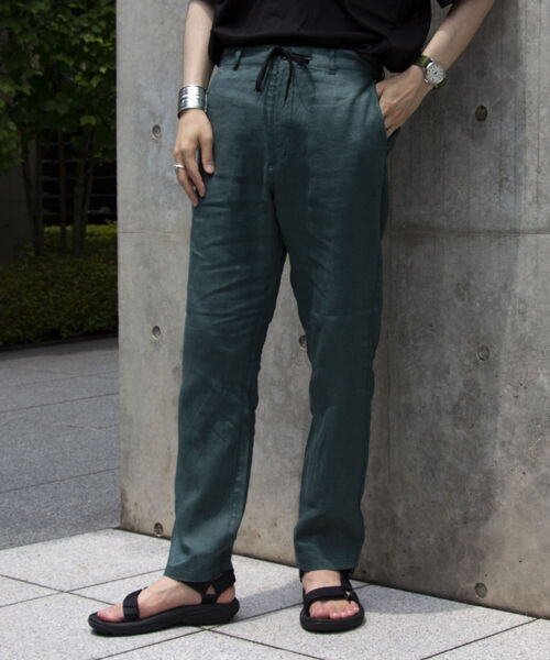 GLOSTER（グロスター）の「【GLOSTER/グロスター】リネンイージーパンツ（その他パンツ・メンズ・チャコールグレー/ダークグリーン/ベージュ/ネイビー・M/L/XL）」の22枚目の写真