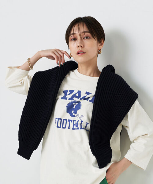 NOLLEY’S（ノーリーズ）の「◇【WEB限定】カレッジフットボールTシャツ（Tシャツ/カットソー・レディース・ホワイト系その他4/グリーン系その他3・FREE）」の7枚目の写真
