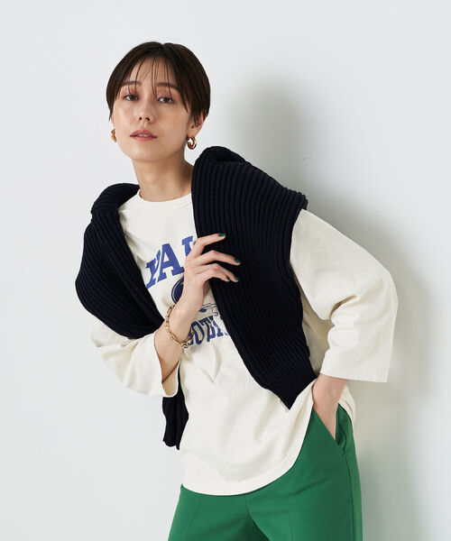 NOLLEY’S（ノーリーズ）の「◇【WEB限定】カレッジフットボールTシャツ（Tシャツ/カットソー・レディース・ホワイト系その他4/グリーン系その他3・FREE）」の17枚目の写真