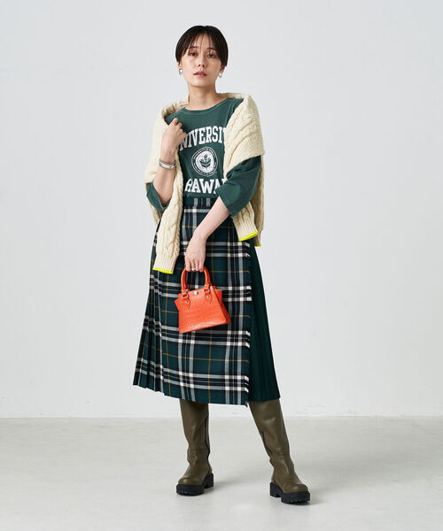 NOLLEY’S（ノーリーズ）の「◇【WEB限定】カレッジフットボールTシャツ（Tシャツ/カットソー・レディース・ホワイト系その他4/グリーン系その他3・FREE）」の14枚目の写真